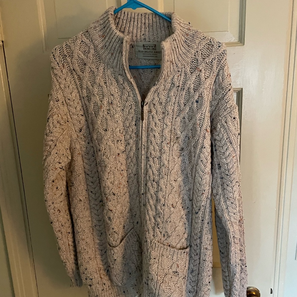 Aran Market Merino Wool Cardigan